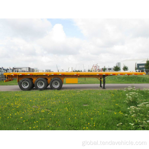 Container Flatbed Trailer 3 Axles Flatbed Semi trailer Factory